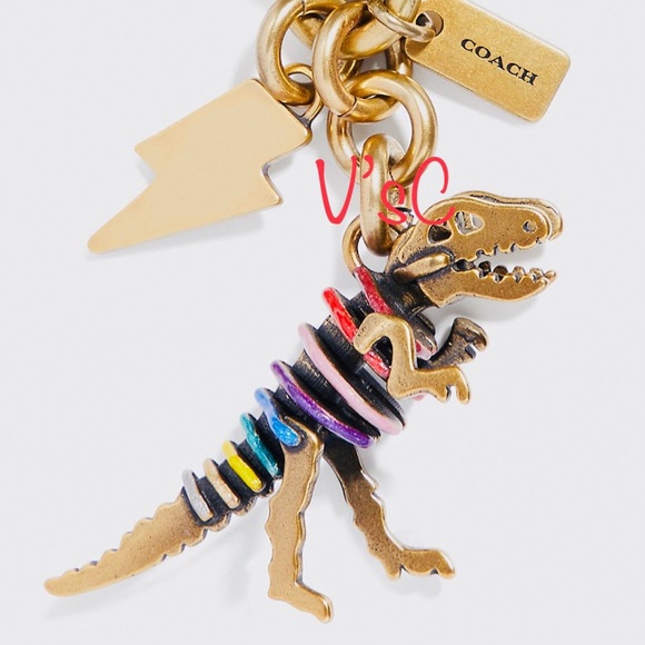 ❤️SOLD❤️ Rare Collectible Coach Rainbow Rexy Bag Charm - Picture 1 of 6